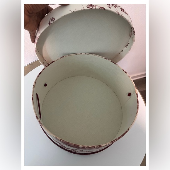 Vintage Martha Barclay Handsewn Reproduction Nesting Bandboxes set 3; S,M,L Pink - Picture 9 of 17